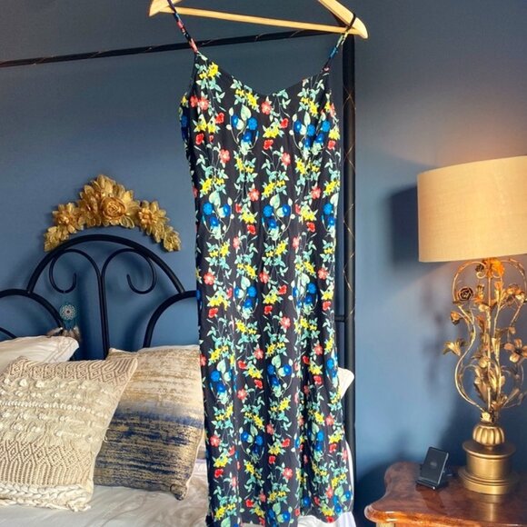 Old Navy Dresses & Skirts - Black and Floral Print Midi Dress